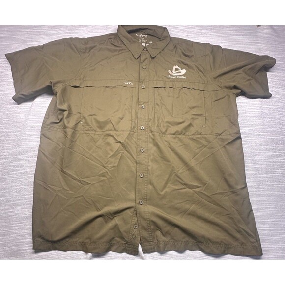 San Antonio Ranch Rodeo  / GAME GUARD / Short Sleeve 3XL Lot Of 2 1- Green 1-Tan - Picture 1 of 11